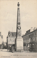 XU 26-(28) CHARTRES - COLONNE MARCEAU - ANIMATION - COMMERCES - EDIT. FOUCAULT , DREUX  - 2 SCANS - Chartres