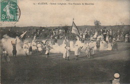 YO Nw27- ALGERIE - SCENES INDIGENES - UNE FANTASIA DE MOZABITES - 2 SCANS - Scene & Tipi