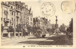 CPA - REIMS - LA PLACE DROUET D'ERLON (1937) - Reims