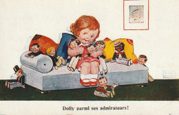 YO 1- " DOLLY PARMI SES ADMIRATEURS ! " - FILLETTE AVEC POUPEES - ILLUSTRATEUR JOHN WILLS - 2 SCANS - Wills, John