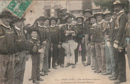 YO 4-(29) PONT AVEN - FETE DES FLEURS D' AJONCS - LE CONCOURS DE COSTUMES BRETONS - CARTE COLORISEE - 2 SCANS - Pont Aven