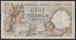 Billet 100 Francs SULLY - 22-2-1940  - N° S.7737 - 123 - 100 F 1939-1942 ''Sully''