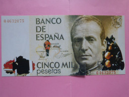 Puzzle 3 CPM ESPAGNE ESPAÑA Représentation  5000 Pesetas Billet De Banque Billete De Banco Bank Note Monnaie Surréalism - Coins (pictures)