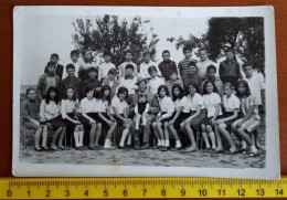 #14  Photo Noir Et Blanc Garçon Fille Photo D’école Photo De Groupe / Boy Girl School Photo Group Photo - Personnes Anonymes