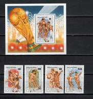 British Virgin Islands 1990 Football Soccer World Cup Set Of 4 + S/s MNH - 1990 – Italien