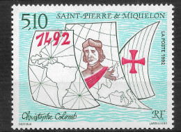 SAINT PIERRE ET MIQUELON N°   569 " CHRISTOPHE COLOMB " - Unused Stamps