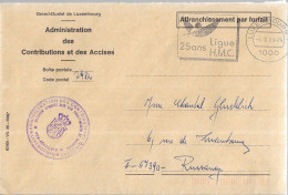 H330 - LETTRE DE LUXEMBOURG DU 04/10/89 - FLAMME - ADMINISTRATION DES CONTRIBUTIONS ET DES ACCISES - Frankeermachines (EMA)