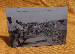 *A17*- Cp06 - MAROC : Réparation Des Tranchées Après Un Orage à Souk El-Had - RARE CLICHÉ - - Sonstige & Ohne Zuordnung