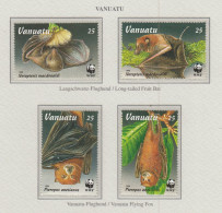 Vanuatu 1996 WWF Bats Mi 1004-1007 MNH(**) Fauna 544 - Fledermäuse