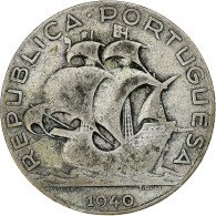 Portugal, 2-1/2 Escudos, 1940, Lisbonne, Argent, TTB, KM:580 - Portogallo