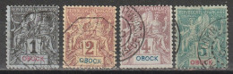 Obock N° 32, 33, 34, 35 Deux Cachets Octogonaux - Usati