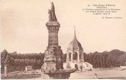 CPA - SAINT ANNE D'AURAY - LA FONTAINE ET LE MONUMENT AUX MORTS (BELLE PRISE DE VUE) - Sainte Anne D'Auray