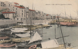 YO 15-(34) CETTE ( SETE ) - QUARTIER DU MOLE - CARTE COLORISEE - 2 SCANS - Sete (Cette)