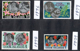 Cook Islands 1976-1979 National Wildlife And Conservation Day Total 4V MNH - Cook