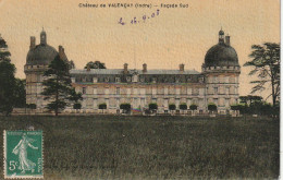 YO 17-(36) CHATEAU DE VALENCAY - FACADE SUD - CARTE TOILEE COLORISEE - 2 SCANS - Other & Unclassified