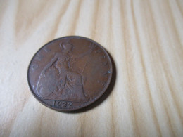 Grande-Bretagne - One Penny George V 1922.N°646. - D. 1 Penny
