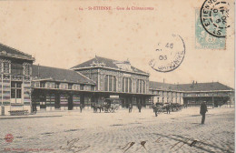 YO 25-(42) ST ETIENNE - GARE DE CHATEAUCREUX - ANIMATION- VEHICULE HIPPOMOBILE DE LIVRAISON NOUVELLES GALERIES - 2 SCANS - Saint Etienne