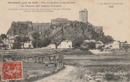 YO 26-(43) POLIGNAC PRES LE PUY - VUE DU ROCHER ET DES RUINES DU CHATEAU FORT ( ASPECT ORIENTAL ) - 2 SCANS - Autres & Non Classés