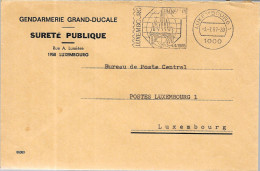 H326 - LETTRE DE LUXEMBOURG DU 03/07/87 - FLAMME - GENDARMERIE GRAND DUCALE - SURETE PUBLIQUE - Macchine Per Obliterare (EMA)