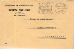 H326 - LETTRE DE LUXEMBOURG DU 03/07/87 - FLAMME - GENDARMERIE GRAND DUCALE - SURETE PUBLIQUE - Frankeermachines (EMA)