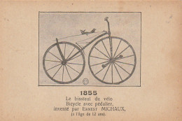 YO Nw30- LOT 8 CPA SUR BICYCLE , VELOCIPEDE , BICYCLETTE - ANNEES 1855 , 1860 , 1865 , 1875 , 1880 , 1885 , 1890 , 1894 - Cycling