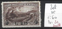 SAINT-MARIN 208 ** Côte 60 € ( Rouille ) - Unused Stamps