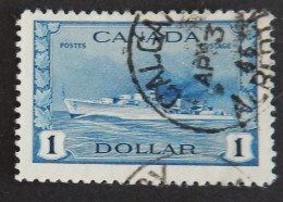 CANADA YT 218 OBLITÉRÉ "DESTROYER IROQUOIS" ANNÉES 1943/1948 - Used Stamps