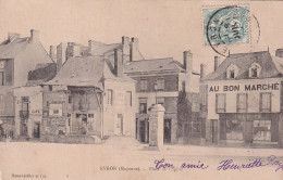 XU Nw-(53) EVRON - PLACE DE L'EGLISE - COMMERCE " AU BON MARCHE " - Evron