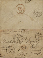 MTM158 - 1873 TRANSATLANTIC LETTER FRANCE TO USA Steamer RUSSIA CUNARD - UNPAID - Postal History