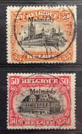 België, 1920, OC71+73, Gestempeld MONTENAU En HERBESTHAL - OC55/105 Eupen & Malmédy