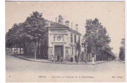 94 - THIAIS - LA POSTE PTT ET AVENUE DE LA REPUBLIQUE + CACHET HOPITAL AUXILIAIRE  MILITAIRE - Thiais