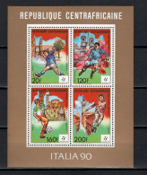 Central Africa 1989 Football Soccer World Cup Sheetlet MNH - 1990 – Italia