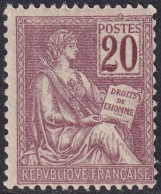 France 1900 Sc 118 Yt 113 MH* Small Thin At Top - 1900-02 Mouchon