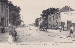 YO Nw-(60) BRETEUIL - EMBRANCHEMENT - LA ROUTE DE MONTDIDIER - ANIMATION - HOTEL DE LA POSTE - Breteuil