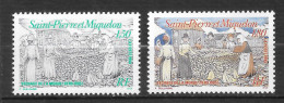 SAINT PIERRE ET MIQUELON N°   595/96 " SÉCHAGE DE LA MORUE " - Nuevos