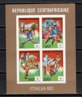 Central Africa 1989 Football Soccer World Cup Sheetlet Imperf. MNH -scarce- - 1990 – Italie