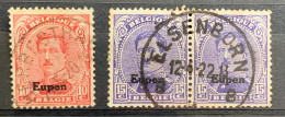 België, 1920, OC88/89, Gestempeld HERBESTHAL En ELSENBORN - OC55/105 Eupen & Malmédy