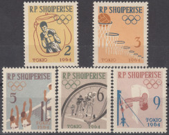 ALBANIA 1963, SPORT, SUMMER OLYMPICS In TOKYO, COMPLETE MNH SERIES With GOOD QUALITY, *** - Albanië