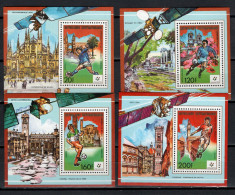 Central Africa 1989 Football Soccer World Cup, Space Set Of 4 S/s MNH - 1990 – Italy