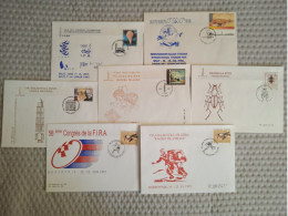 Croatia - Lot Of 7 Local Comm.covers With Topic Cancels - Croatie