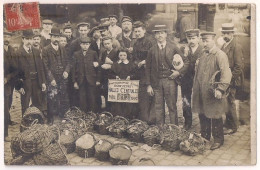 Carte Photo - Marché Des Halle Centrale Paris 1907, Jouffroy, Photo Paul - Petits Métiers à Paris