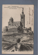 CPA - 13 - Marseille - Notre-Dame De La Garde - Passerelle De L'Ascenseur - Animée - Circulée En 1904 - Notre-Dame De La Garde, Aufzug Und Marienfigur