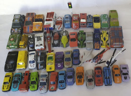 LOT De 50 PETITES VOITURES DIVERSES MAJORETTE HOT WHEELS ET AUTRES (2 Hélico Et 1 Avion) Majorité 1/100è 3 PHOTOS - Andere & Zonder Classificatie