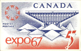 12020961 Montreal Quebec Expo 67 Canadian Pavilion Katimavik Stamp Sonderbriefma - Non Classés