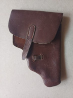 Brown Leather Holster For German WW2 Walther Pistol Caliber 6.35 Mm - Otros & Sin Clasificación