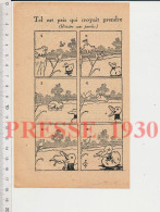 Humour 1930 Canard Et Grenouille Animal Insecte Thème Chaîne Alimentaire Animale Mare Aux Canards - Sin Clasificación