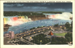 12020910 Niagara Falls Ontario American And Canadian Falls By Illumination Oakes - Zonder Classificatie