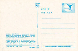 ROMANIA / GYMNASTE : NADIA COMANECI - 1976 - ENTIER POSTAL ILLUSTRÉ / STATIONERY PICTURE POSTCARD : 40 BANI (an660) - Ganzsachen