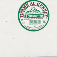 G G 414  /  ETIQUETTE DE FROMAGE TOMME AU GENEPY   LE CHAMBEYRON     (04 ) - Quesos