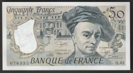 50 Francs Quentin De La Tour - NEUF, Pas De TROU Et Pas De Plis -  O.43 -  N°076335  Année 1985 - TTB Splendide - 50 F 1976-1992 ''Quentin De La Tour''